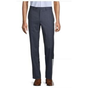 Ted Baker Jarrett Flat Front Trousers Charcoal Blue‎ 32/28 New